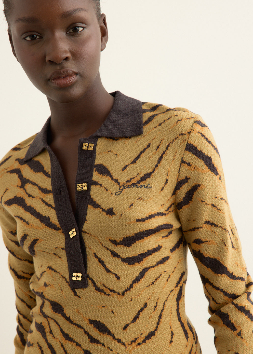 Fine Merino Jacquard Polo