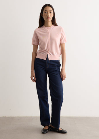 Baby Fox Patch Regular Short Sleeve Cardigan