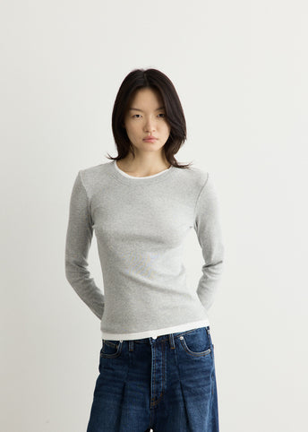 Organic Cotton Layered Long Sleeve Top