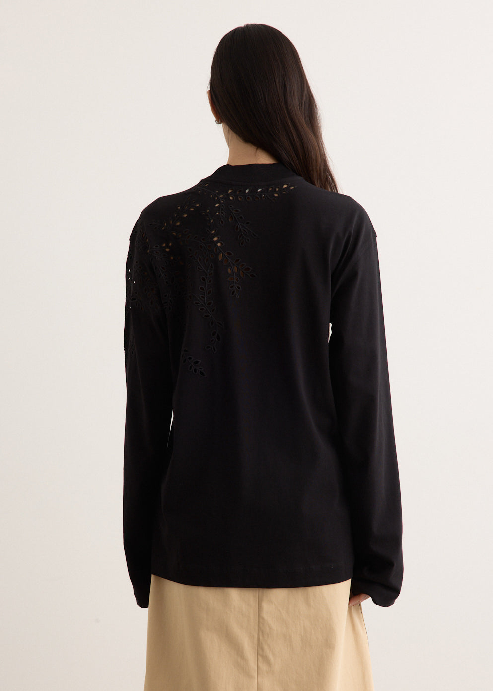 Heger Embroidered Long Sleeve T-Shirt