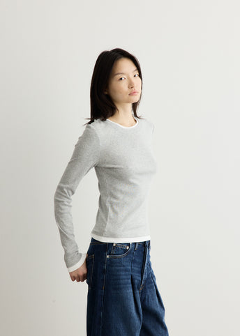 Organic Cotton Layered Long Sleeve Top