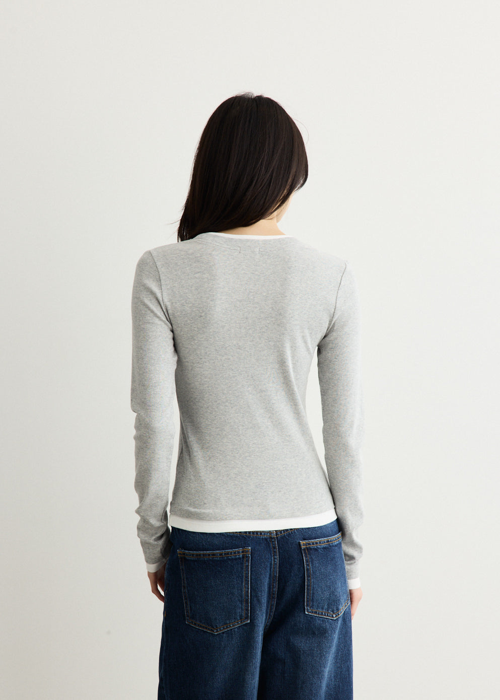 Organic Cotton Layered Long Sleeve Top