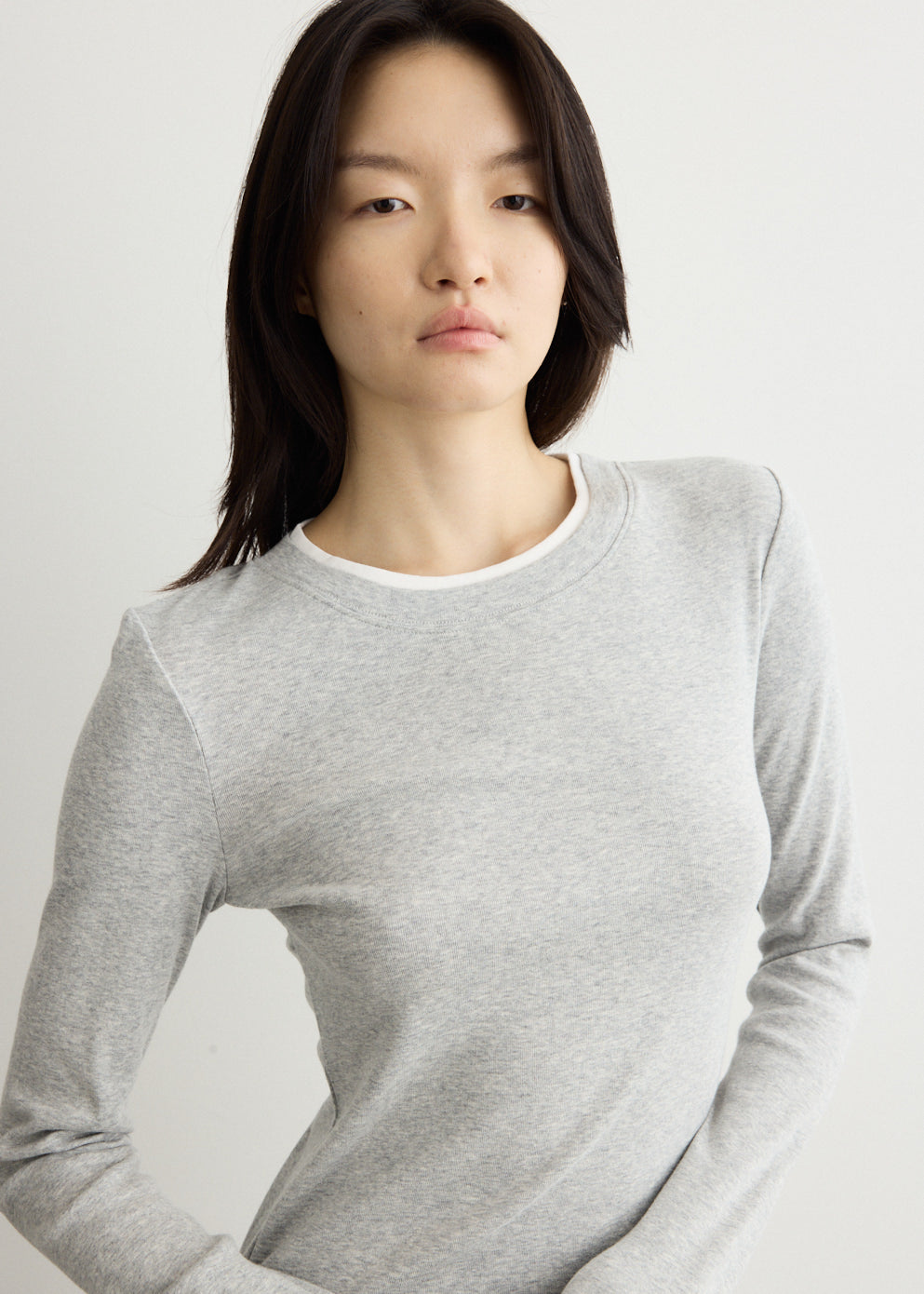 Organic Cotton Layered Long Sleeve Top