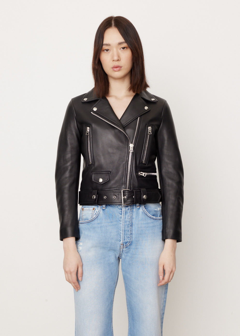 Acne Studios - Leather Biker Jacket - Jacket,All Products : American Fashion Style Bags On Sale Acne Studios - Leather Biker Jacket - Jacket,All Products : American Fashion Style Bags On Sale