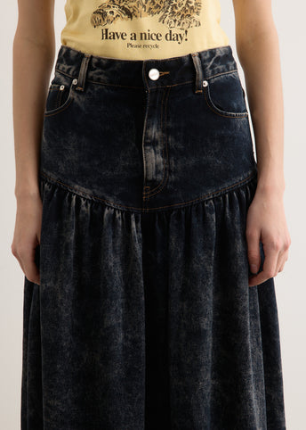 Light Denim Long Skirt