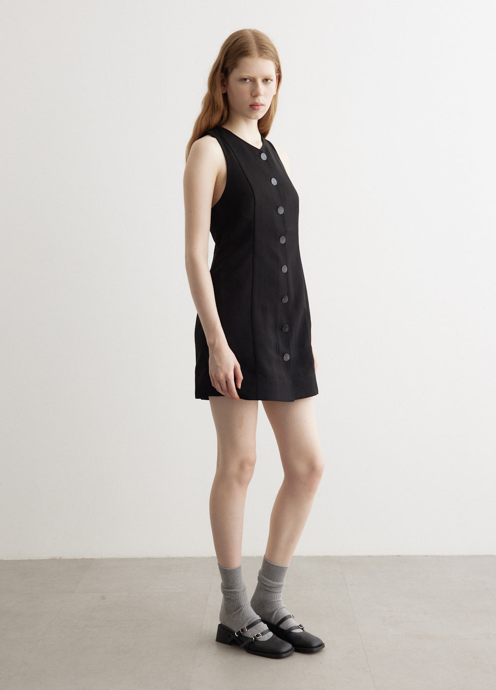 Light Twill Suiting Mini Dress Light Twill Suiting Mini Dress