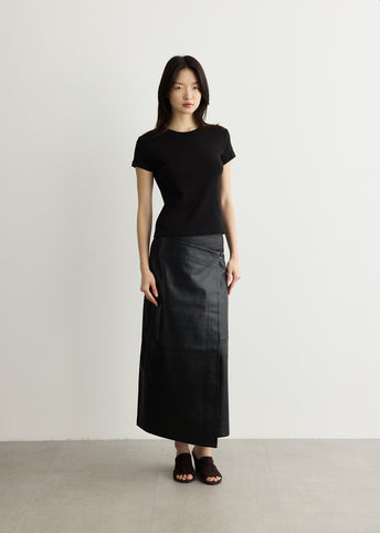 Leather Wrap Skirt