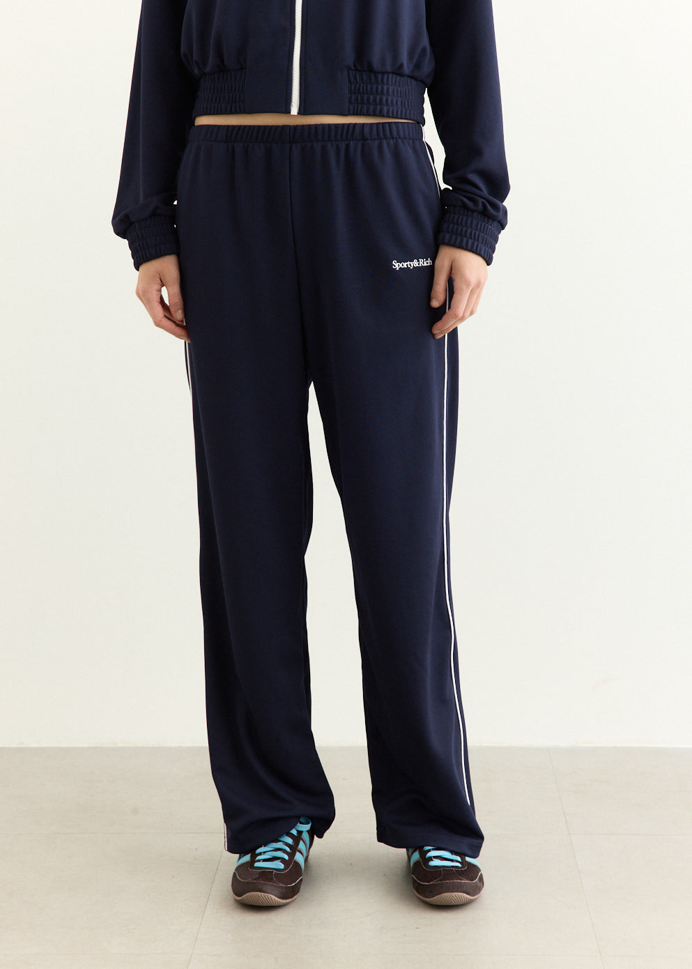 Serif Logo Retro Track Pant