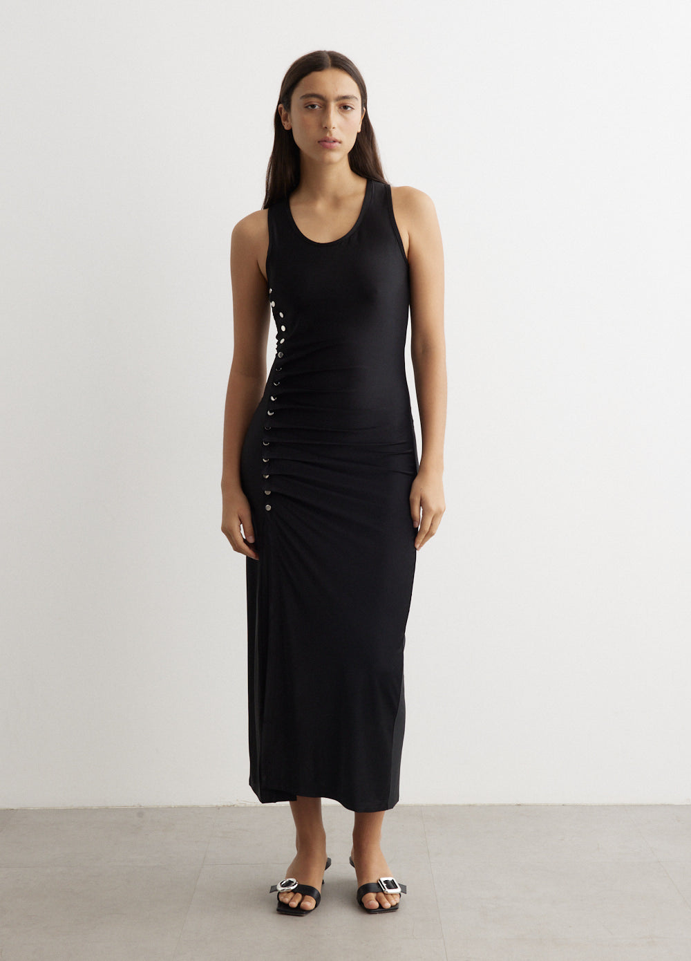 Sleeveless Robe Dress