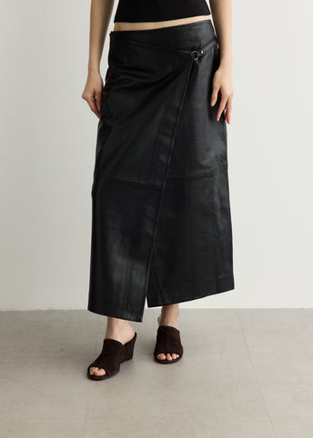 Leather Wrap Skirt