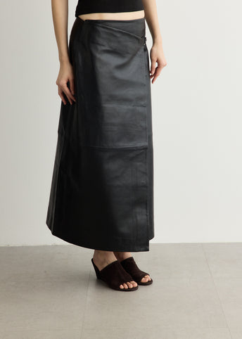 Leather Wrap Skirt