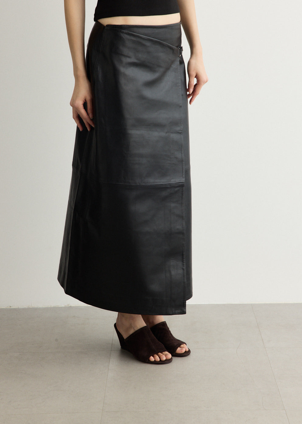Leather Wrap Skirt