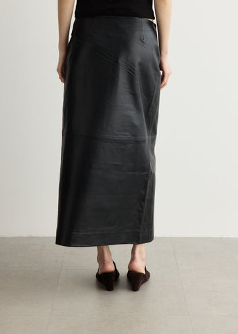 Leather Wrap Skirt