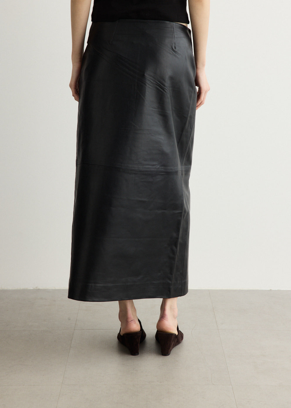 Leather Wrap Skirt