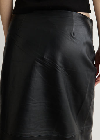 Leather Wrap Skirt