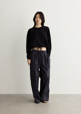 Drawstring Long Sleeve Top