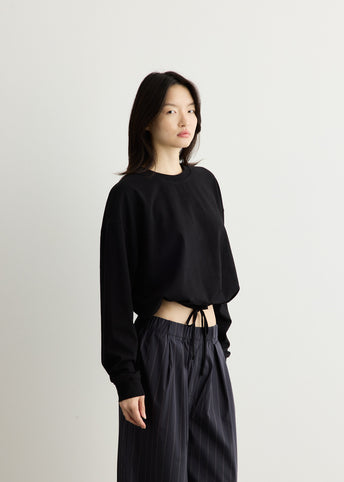 Drawstring Long Sleeve Top