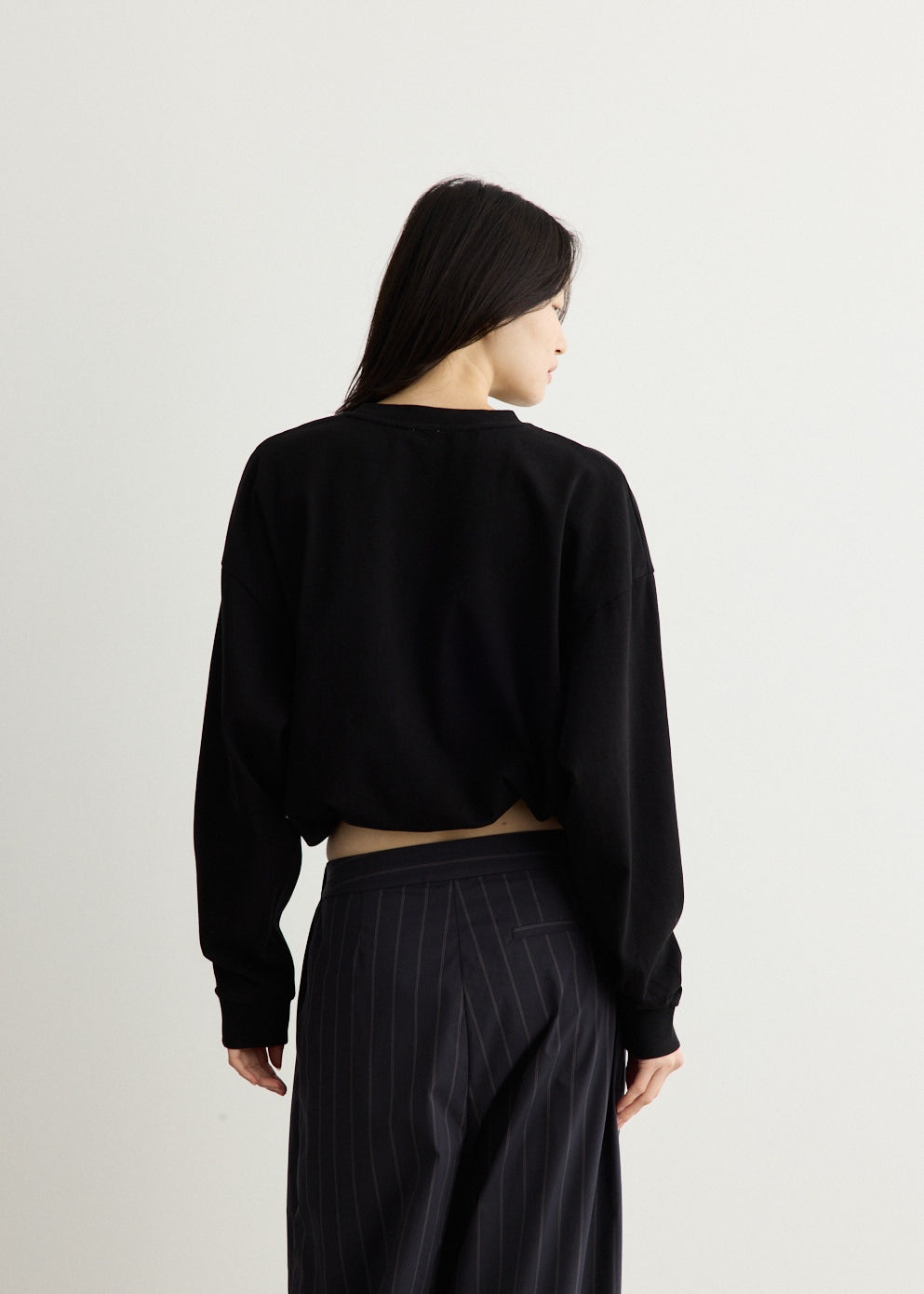 Drawstring Long Sleeve Top