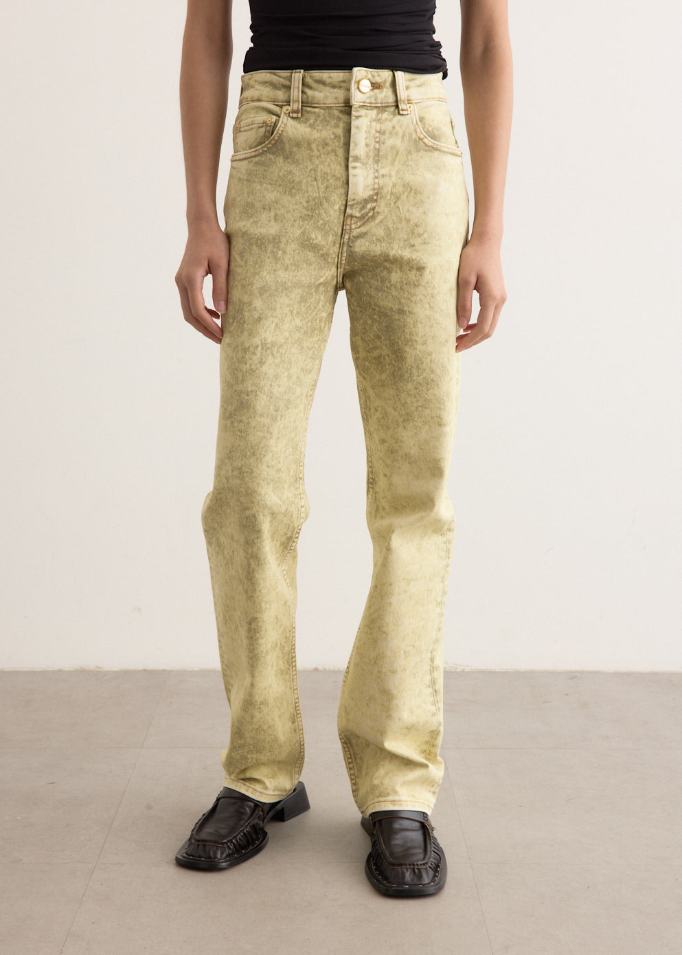 Foil Overdyed Denim Jeans