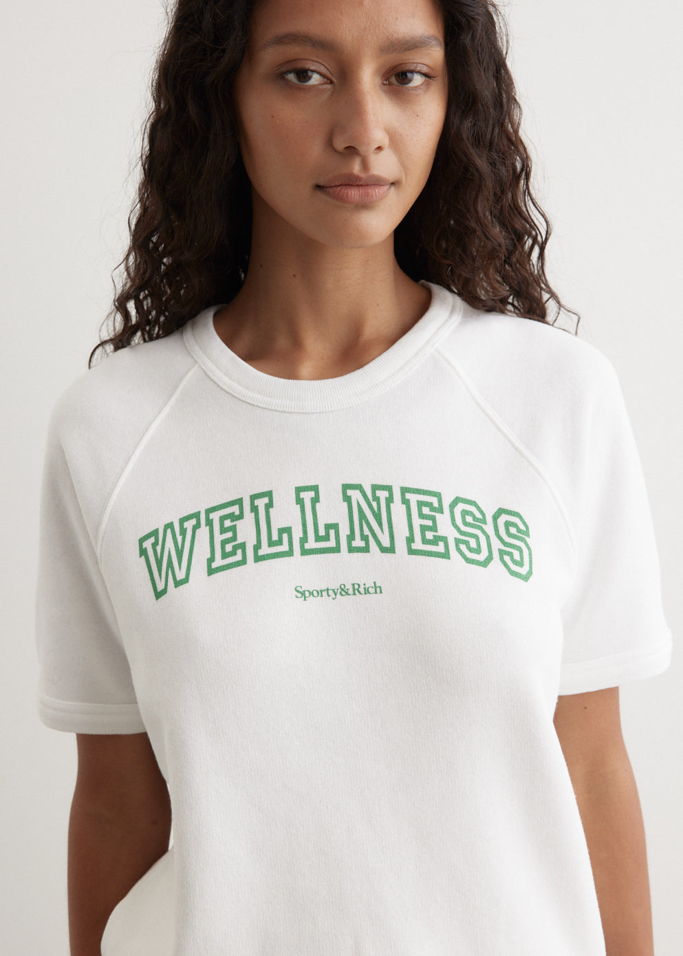 Wellness Ivy Flocked Short Sleeve Crewneck