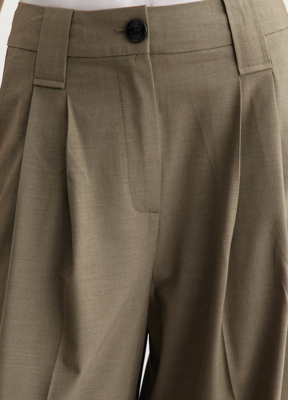 Drapey Melange High Waist Flared Leg Pants
