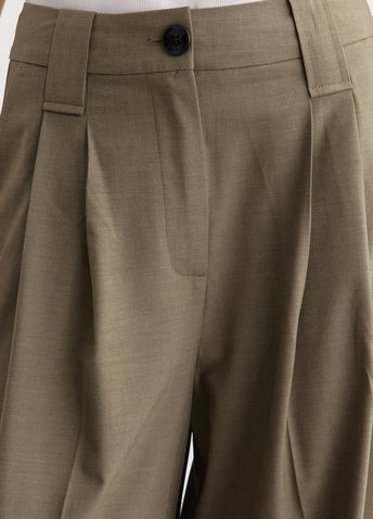 Drapey Melange High Waist Flared Leg Pants