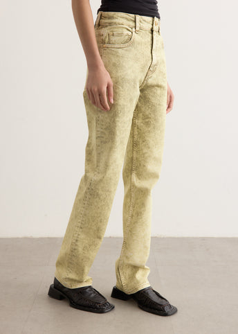 Foil Overdyed Denim Jeans