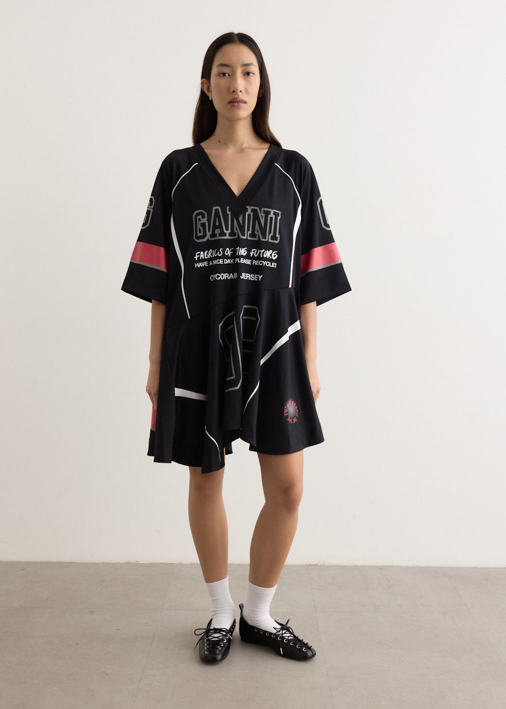 Future Mesh Oversized Mini Dress