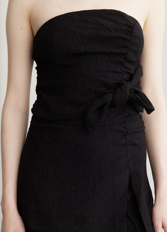 Viscose Stretch Crepe Strapless Top