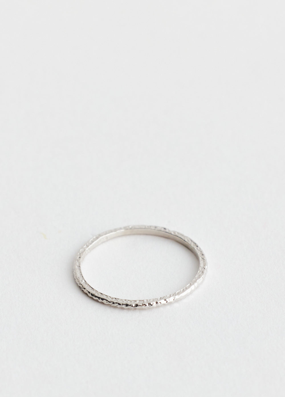 Slim Hammered Ring
