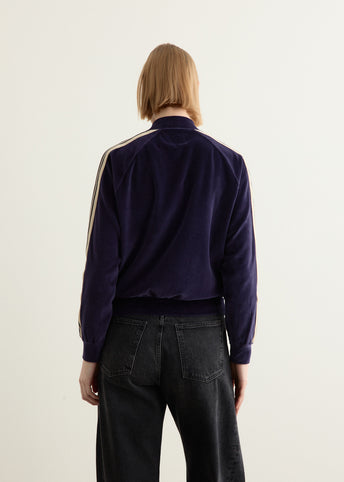 Rib Collar Track Jacket - C/PE Velour