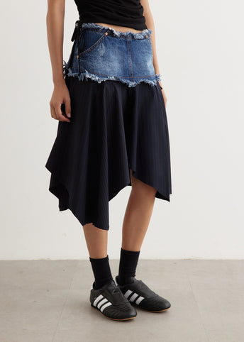 Denim Combination Fairy Skirt