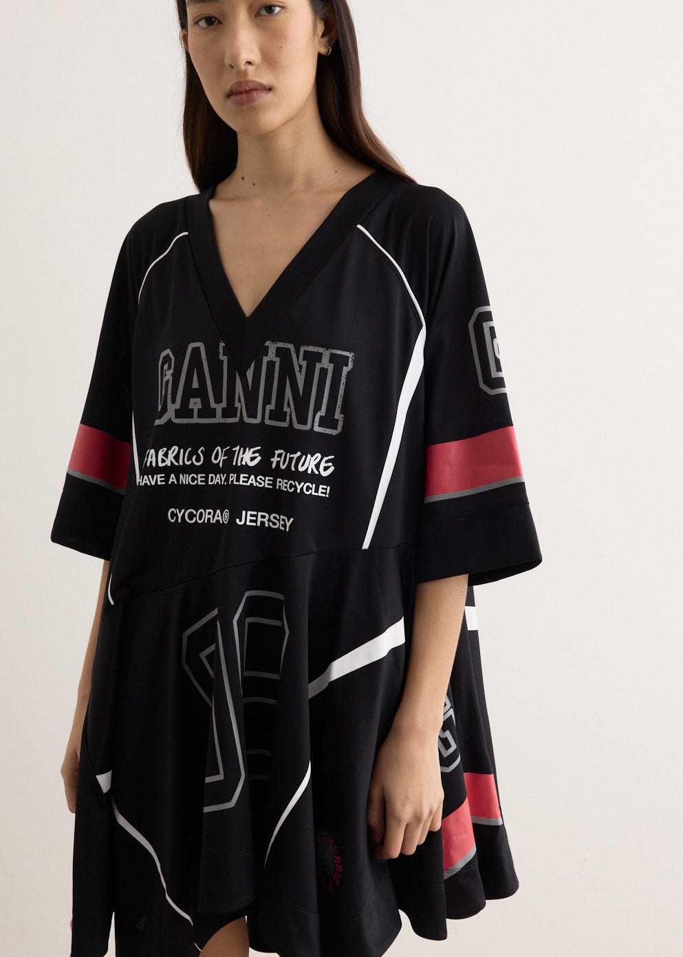 Future Mesh Oversized Mini Dress