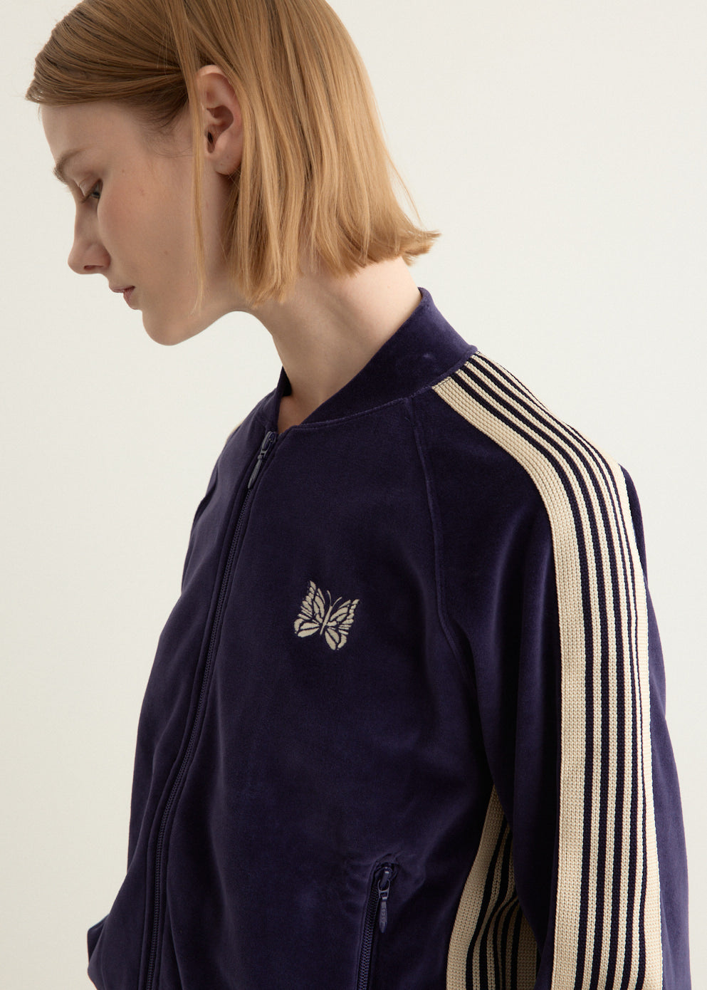 『Rib Collar Track Jacket-C/PE Velour』 jacket_2_1-