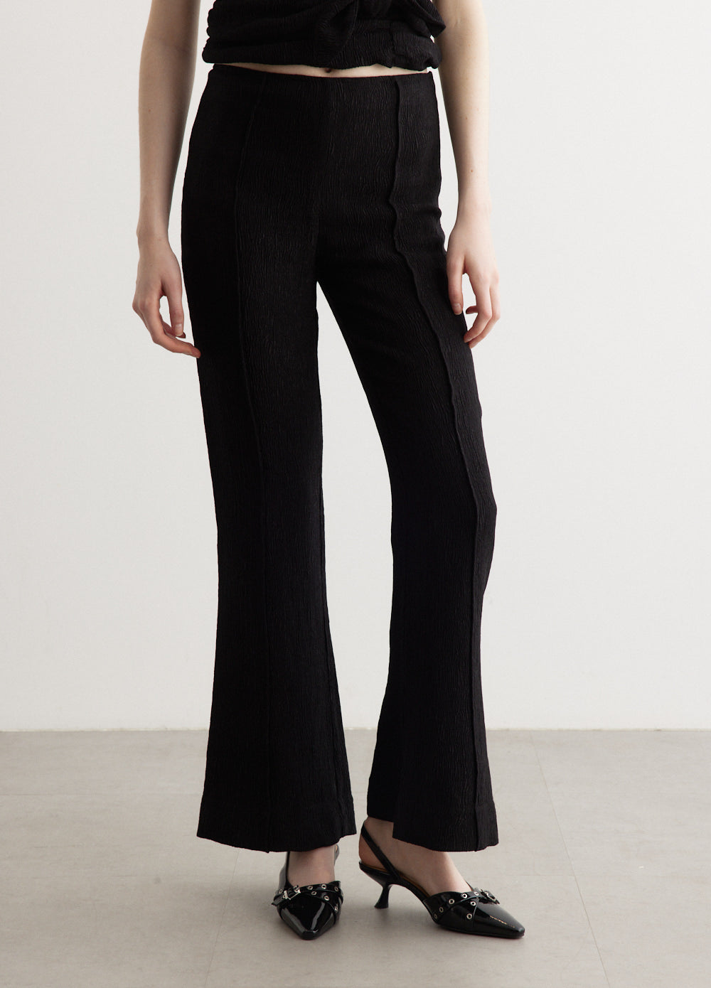 Ganni - Viscose Stretch Crepe Flared Pants - Pant,Specials : American Fashion Style Bags On Sale Ganni - Viscose Stretch Crepe Flared Pants - Pant,Specials : American Fashion Style Bags On Sale