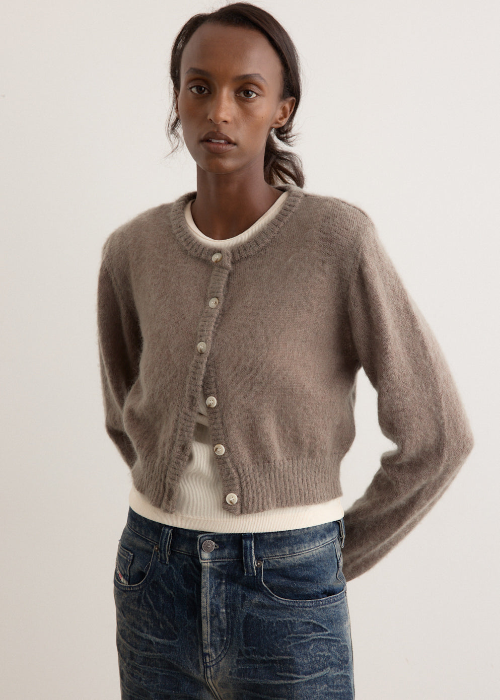 Fluffy Mohair Cardigan