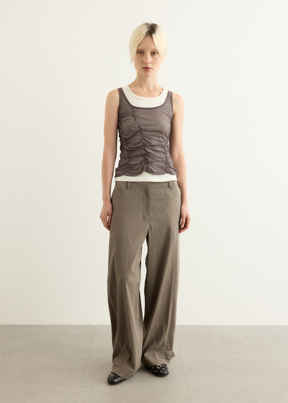 Horizon Double Layer Ruched Tank