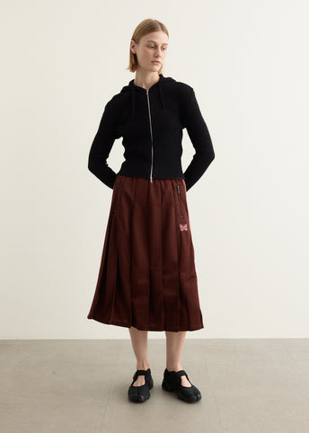 Poly Smooth Pleated Track Skirt