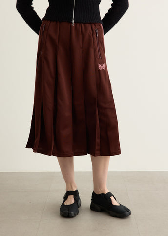 Poly Smooth Pleated Track Skirt