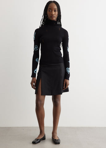 Augen Flocking Inner Knit Top