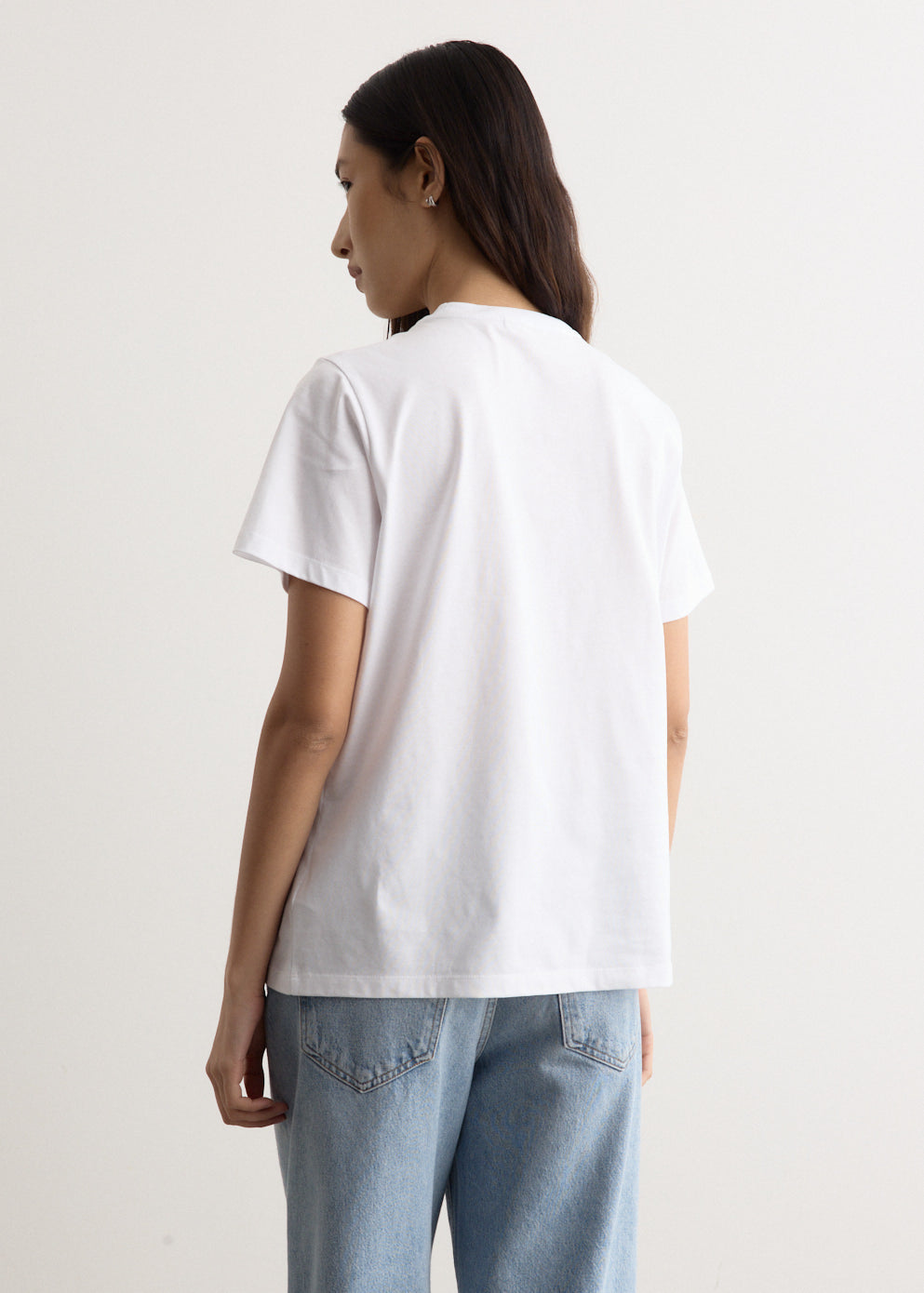 [GANNI]★Basic Jersey Teddy Relaxed T-shirt Bright White White Basic Cotton Jersey Teddy Relaxed T-shirt