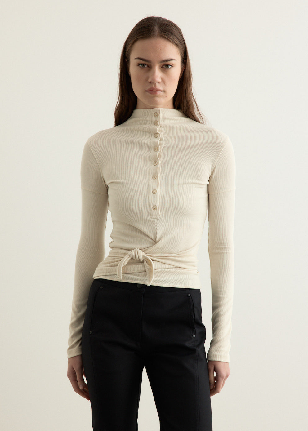 Button Up Wrap T-Shirt