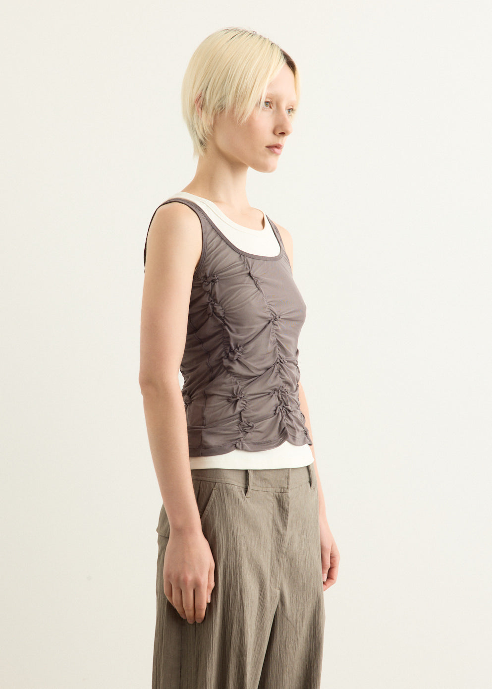 Horizon Double Layer Ruched Tank