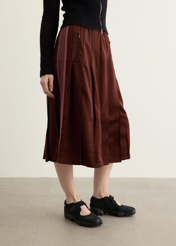 Poly Smooth Pleated Track Skirt