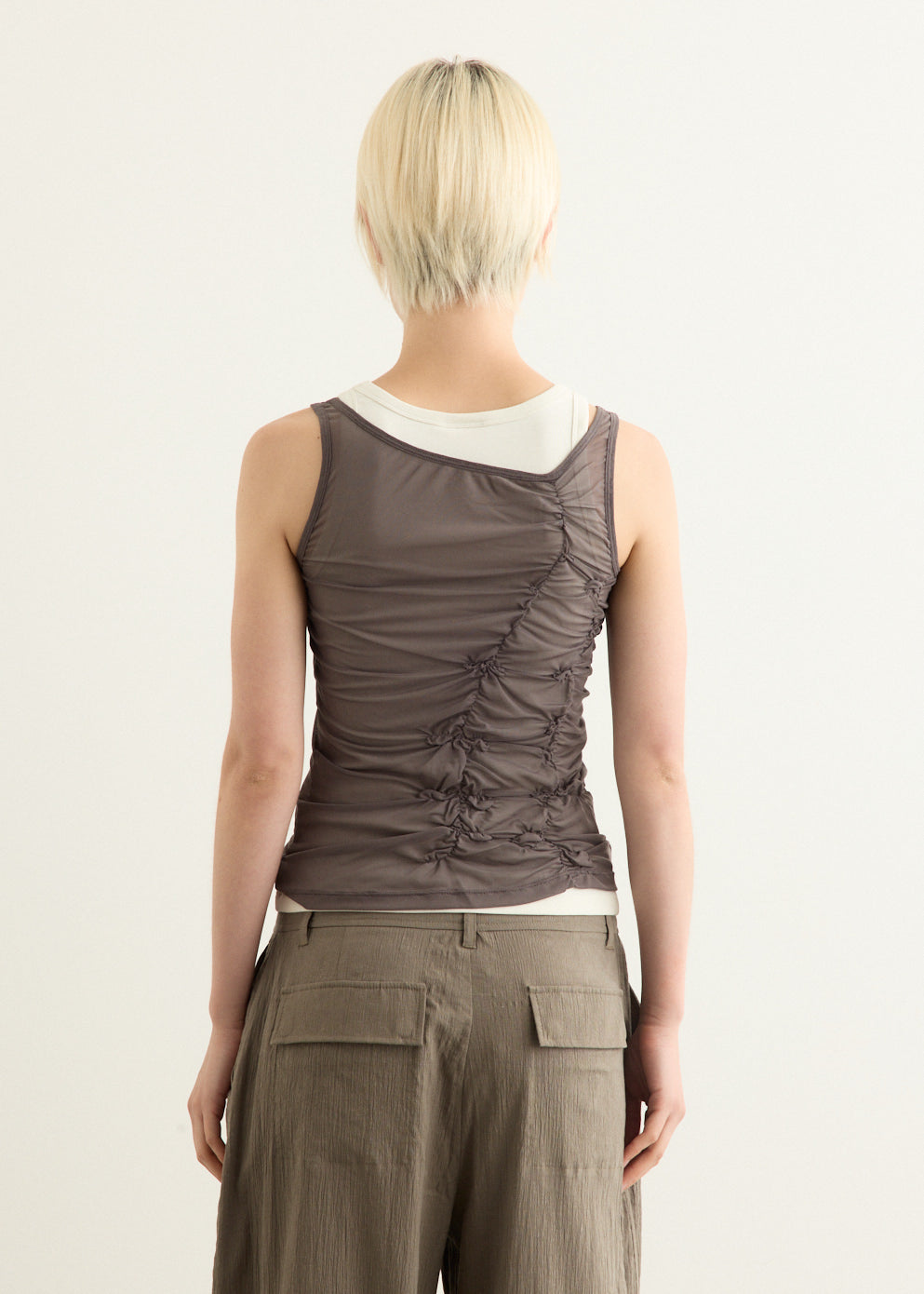 Horizon Double Layer Ruched Tank
