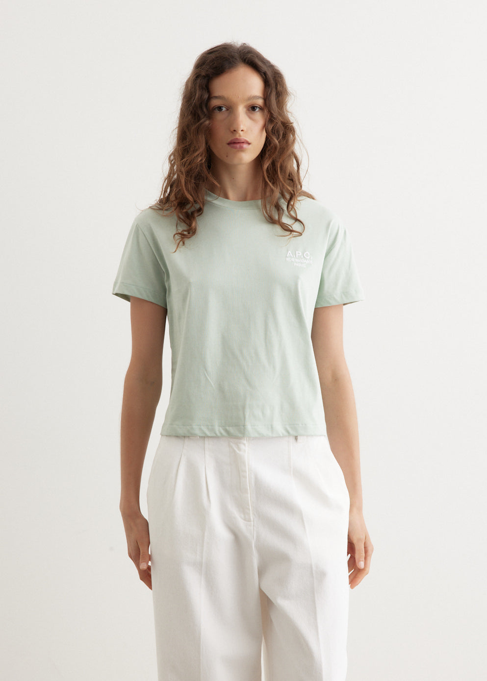 A.P.C. - Boxy Rue Madame T-Shirt - Tshirt logo,All Products : American Fashion Style Bags On Sale
