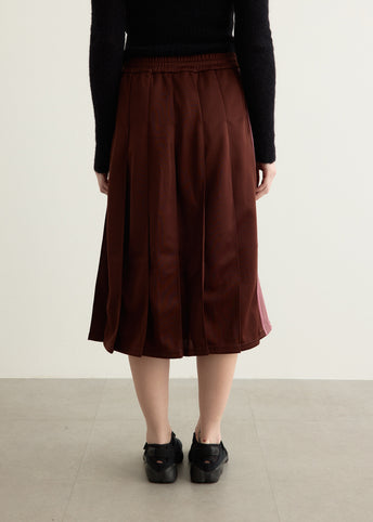 Poly Smooth Pleated Track Skirt