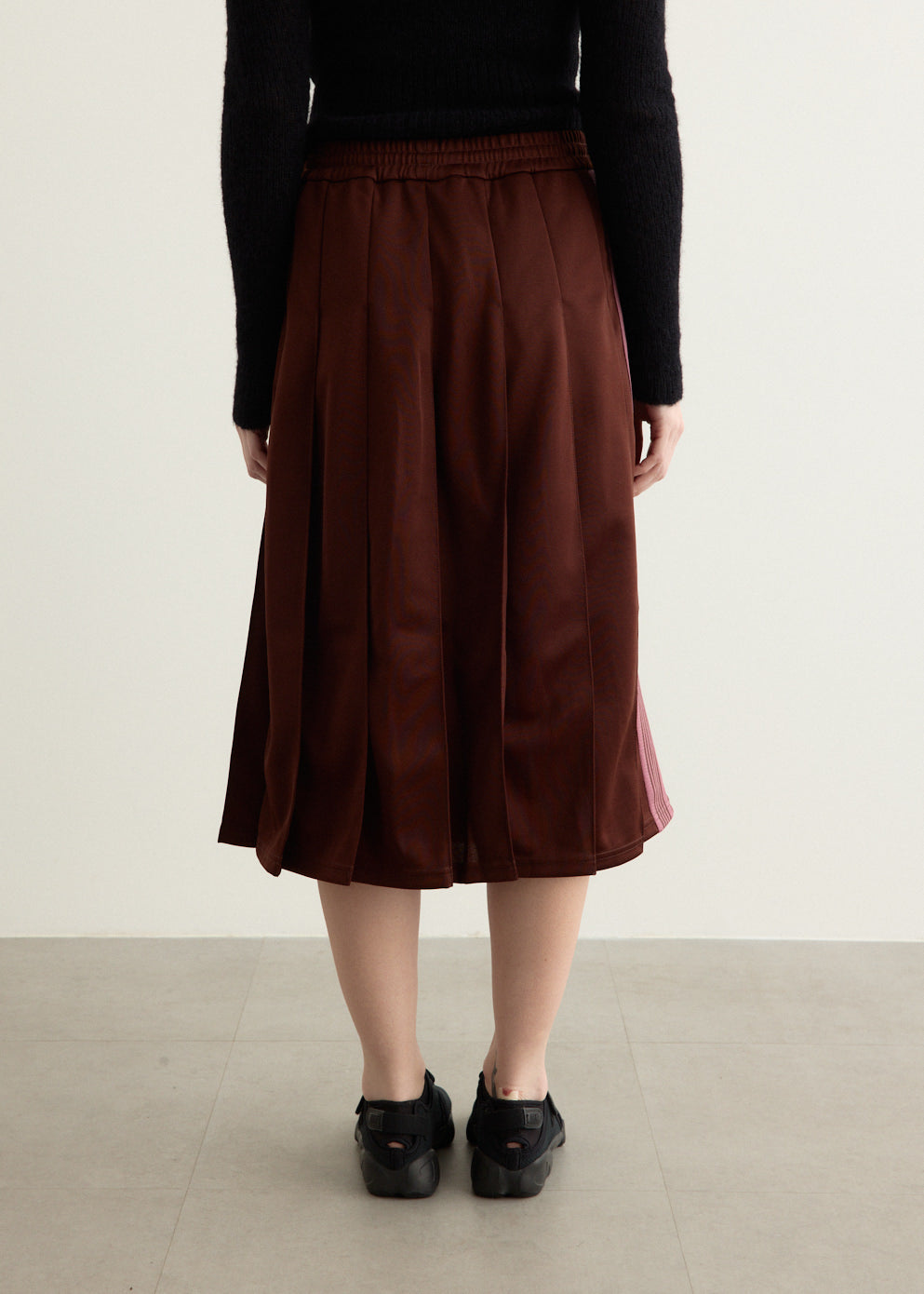 Poly Smooth Pleated Track Skirt