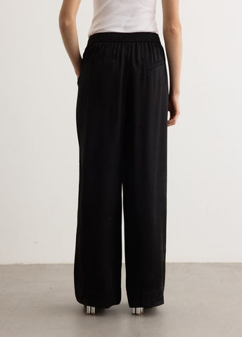 Fluid Satin Jacquard Elasticated Pants