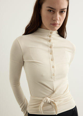 Button Up Wrap T-Shirt